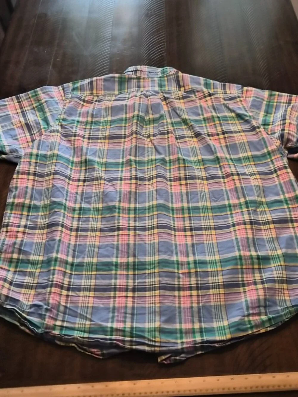 Polo Ralph Lauren Mens 2XB Big Classic Fit Plaid Short Sleeve Button Shirt G804